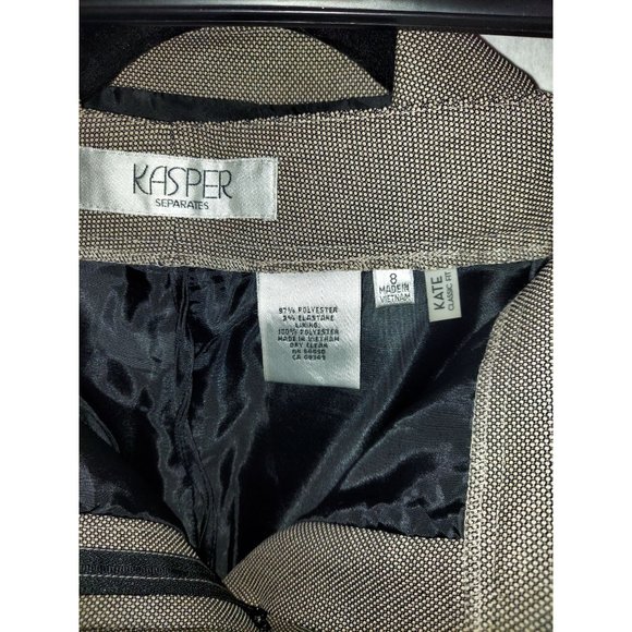 KASPER 2 Piece Pant Suit; Short jacket with straight style pants (Jacket Size 10 - Picture 6 of 6